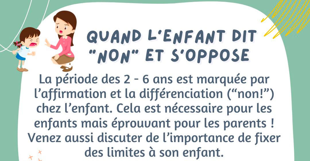 Quand l’enfant dit « non » et s’oppose